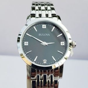 Bulova Women's Diamond Stainless Steel Watch